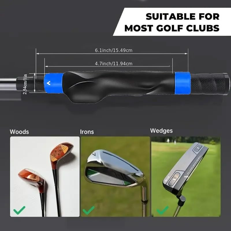 Golf Grip Trainer | Grip Trainer Golf Training Aid for Golf Swing Trainer Series for Correct Posture, Hand Placement & Grip Strength, Fits Beginners to Advanced Golfers (Blue)