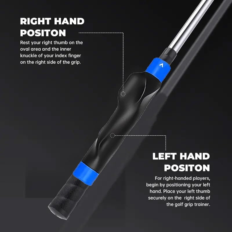 Golf Grip Trainer | Grip Trainer Golf Training Aid for Golf Swing Trainer Series for Correct Posture, Hand Placement & Grip Strength, Fits Beginners to Advanced Golfers (Blue)