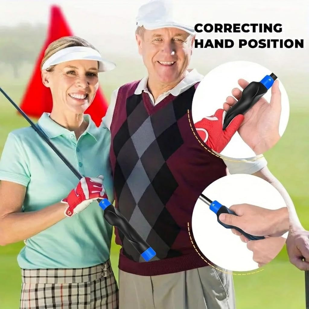 Golf Grip Trainer | Grip Trainer Golf Training Aid for Golf Swing Trainer Series for Correct Posture, Hand Placement & Grip Strength, Fits Beginners to Advanced Golfers (Blue)