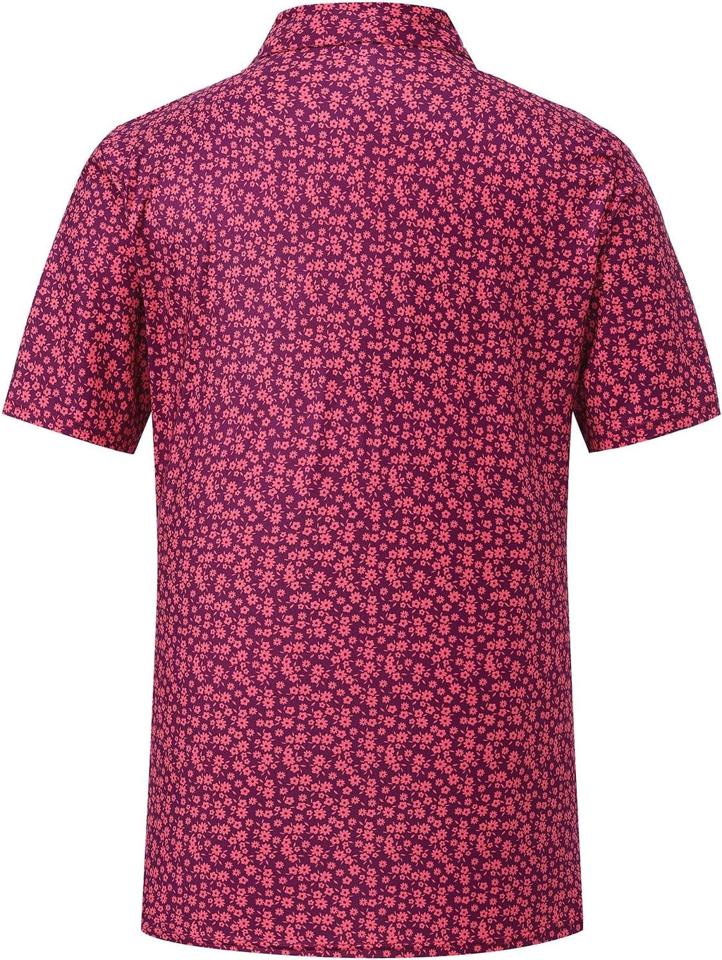 Mens Golf Shirts Dry Fit Short Sleeve Print Casual Athletic Polo Shirt