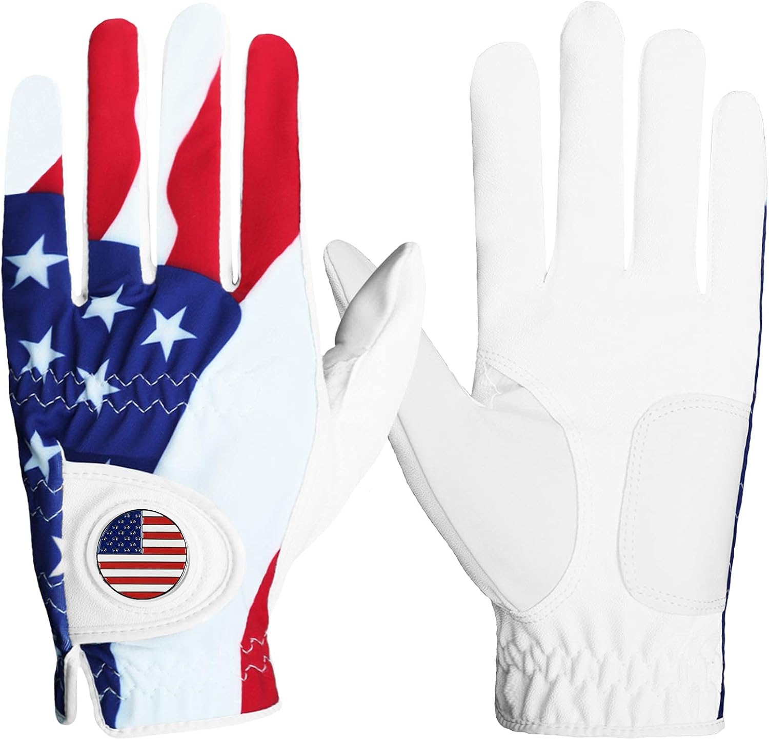 Stylish Golf Gloves Men with Ball Marker