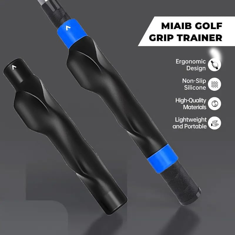 Golf Grip Trainer | Grip Trainer Golf Training Aid for Golf Swing Trainer Series for Correct Posture, Hand Placement & Grip Strength, Fits Beginners to Advanced Golfers (Blue)